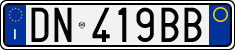 License plate of Italy, Cars (1994 year series)