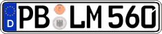 German license plate, Regular plates