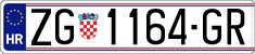 License plate of Croatia, Regular plates