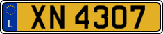 License plate of Luxembourg, 2003 year system