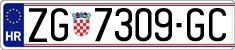 License plate of Croatia, Regular plates