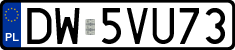 License plates of Poland, Regular car plates