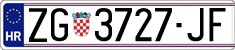 License plate of Croatia, Regular plates