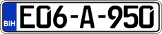 License plate of Bosnia and Herzegovina, Regular plates