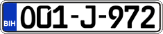 License plate of Bosnia and Herzegovina, Regular plates