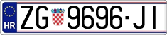 License plate of Croatia, Regular plates