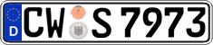 German license plate, Regular plates
