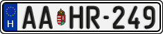 license plates of Hungary, Regular plates (2022)
