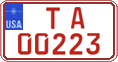 Federal license plates, US Army in Germany (temporary)