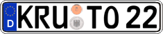 German license plate, Regular plates