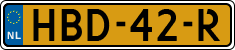 License plate of the Netherlands, Cars