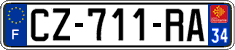 French license plate, SIV (ordinary)