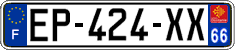 French license plate, SIV (ordinary)