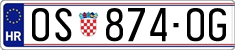 License plate of Croatia, Regular plates