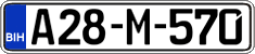 License plate of Bosnia and Herzegovina, Regular plates