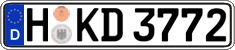 German license plate, Regular plates