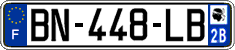 French license plate, SIV (ordinary)