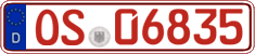 German license plate, Red license plates