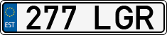 License plate of Estonia, Regular car plates