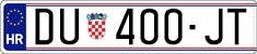 License plate of Croatia, Regular plates