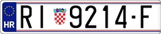 License plate of Croatia, Regular plates