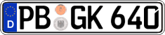 German license plate, Regular plates