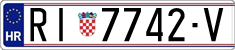 License plate of Croatia, Regular plates