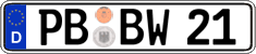 German license plate, Regular plates