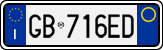 License plate of Italy, Cars (1994 year series)