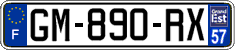 French license plate, SIV (ordinary)
