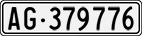 License plate of Switzerland, Cars