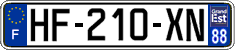French license plate, SIV (ordinary)