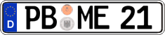 German license plate, Regular plates