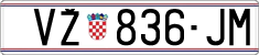 License plate of Croatia, Regular plates