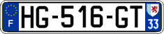 French license plate, SIV (ordinary)