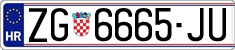 License plate of Croatia, Regular plates