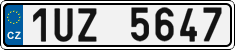 License plate of the Czech Republic, Cars (2001)
