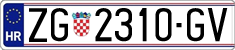 License plate of Croatia, Regular plates