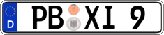 German license plate, Regular plates