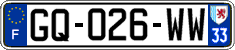 French license plate, SIV (ordinary)