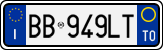 License plate of Italy, Cars (1994 year series)