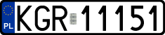 License plates of Poland, Regular car plates