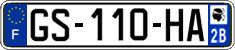 French license plate, SIV (ordinary)
