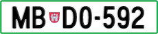 License plate of Slovenia, Cars