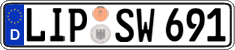 German license plate, Regular plates