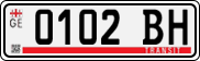 License plate of Georgia, Export transit plates