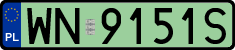 License plates of Poland, Electric vehicles