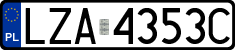License plates of Poland, Regular car plates