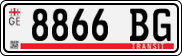 License plate of Georgia, Export transit plates