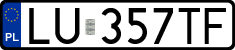 License plates of Poland, Regular car plates